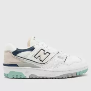 Image of New Balance 550 trainers in white & blue