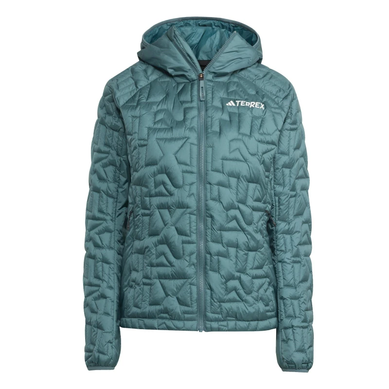 Image of adidas Womens Xperior PrimaLoft Water-Repellent Packable Insulated Puffer Jacket Teal female 16 (XL)