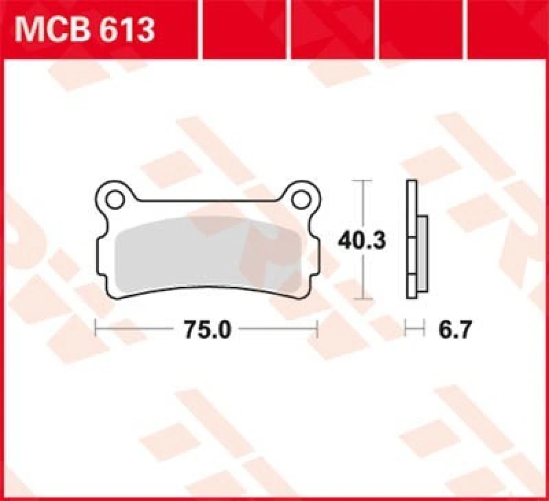 Image of TRW MCB613 Brake pad set Brake Pad Set,disc brake (402)