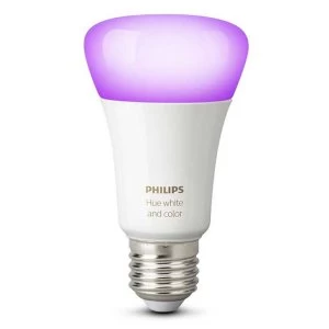 Image of Philips Hue Smart WiFi Dimmable Colour Ambience LED Edison Screw (ES) 60W Light Bulb
