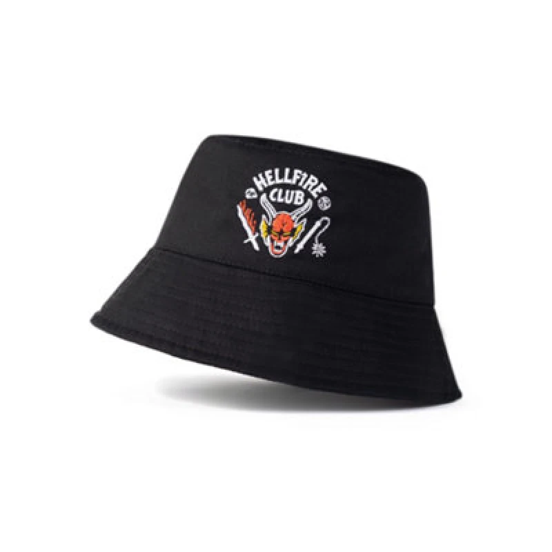 Image of Stranger Things Stranger Things Bucket Hat in Black One Size Unisex 5063203042340