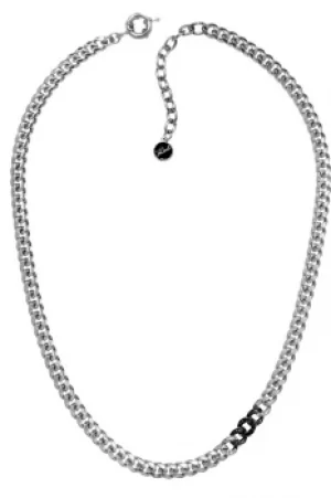 Image of Ladies Karl Lagerfeld Silver Plated Ombre Chain Collar Necklace 5378188