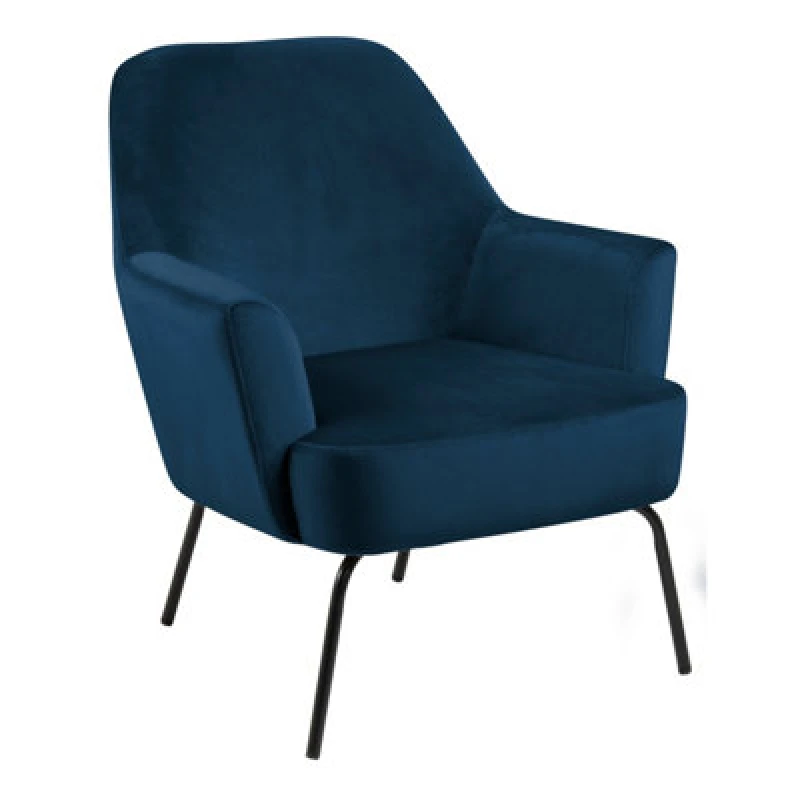 Image of Furniture To Go Melissa Lounge Chair In Navy Blue