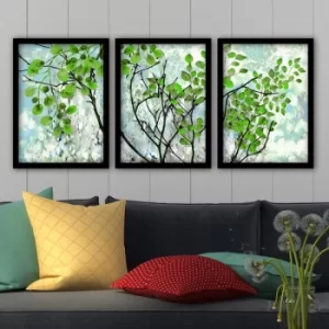 Image of 3SC107 Multicolor Decorative Framed Painting (3 Pieces)