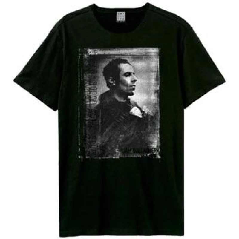 Image of Amplified Amplified Men Why Me Portrait Liam Gallagher T-Shirt in Black Size: X-Large Black XL Male 5063377300956