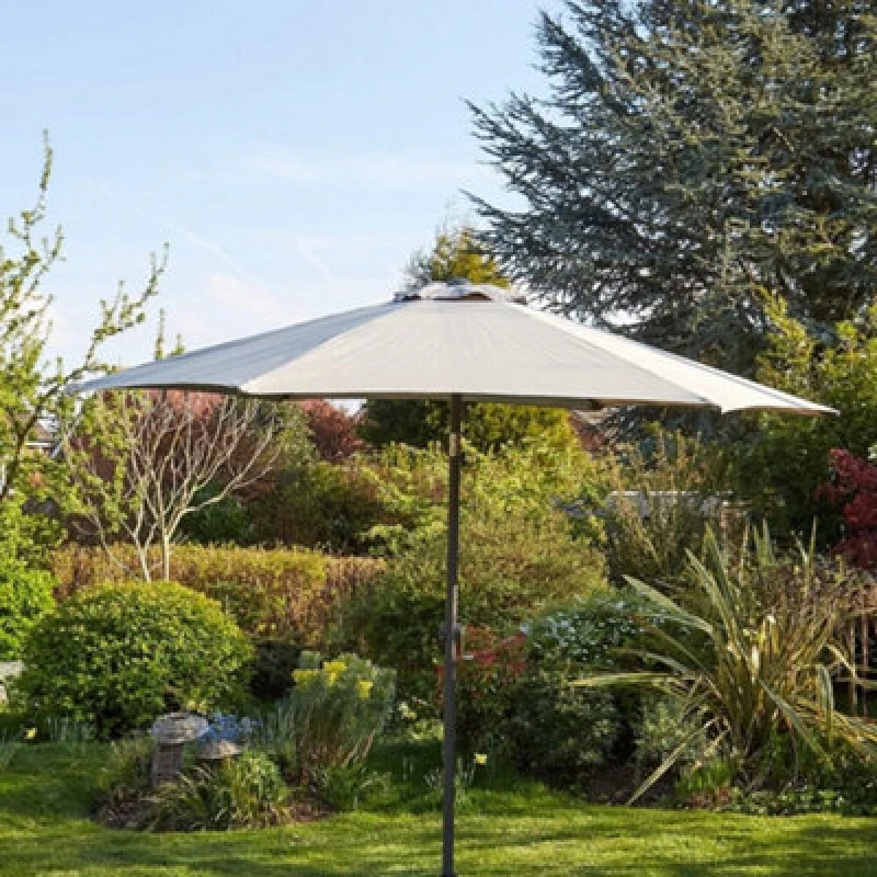Image of Home Source Gozo 2.7M Garden Outdoor Parasol Grey