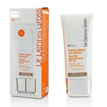 Image of Dr Dennis GrossInstant Radiance Sun Defense Sunscreen Broad Spectrum SPF 40- Medium - Deep 50ml/1.7oz