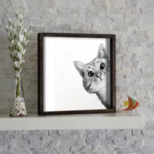 Image of KZM222 Brown White Black Decorative Framed MDF Painting