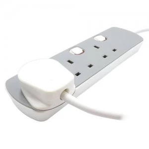 Image of Pro-Elec 3 Gang Grey Switched Extension Lead - 2 Meter
