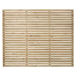 Image of Forest Garden Single Slatted Fence Panel 6 x 5ft 4 Pack