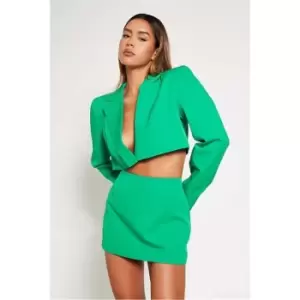 Image of I Saw It First Green Premium Woven Mini Skirt Co-Ord - Green