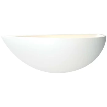 Image of Endon Mini Crescent - 1 Light Indoor Wall Light White Plaster, E27