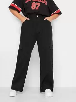 Image of Yours Cargo Jean Black, Size 20, Women