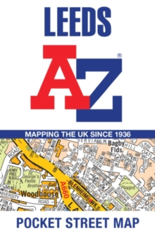 Image of Leeds A-Z Pocket Street Map. By AZ Maps Books