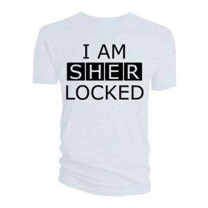 Image of Sherlock - I am Sherlocked Mens Medium T-Shirt - White