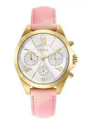 Image of Fossil Womens Modern Courier Chronograph Leather Watch - Pink