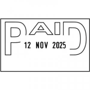 Image of Colop Printer 38 Self Inking Date and Message Stamp PAID C133751PAI