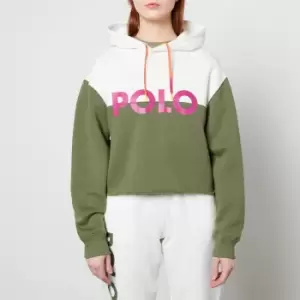 Image of Polo Ralph Lauren Womens Cropped Polo Block Hooded Top - Nevis Multi - L