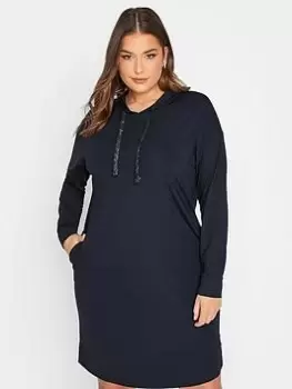 Image of Yours Pocket Hoodie Dress - Blue Size 30-32, Women