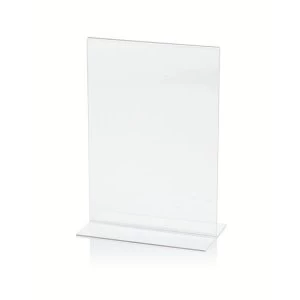 Image of Stand Up A5 Desktop Double Sided Portrait Sign Holder Clear