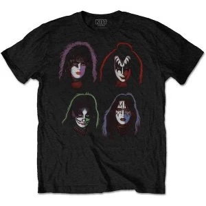 Image of KISS - Faces Unisex Medium T-Shirt - Black