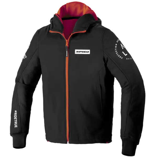 Image of Spidi Armor Evo Hoodie Red Size 3XL