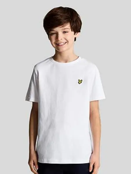 Image of Lyle & Scott White Junior Plain T-Shirt White Boys 8/9Y 211118UK