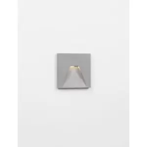 Image of Estevan Outdoor Flush Wall Lamp Grey Concrete IP65 - Merano