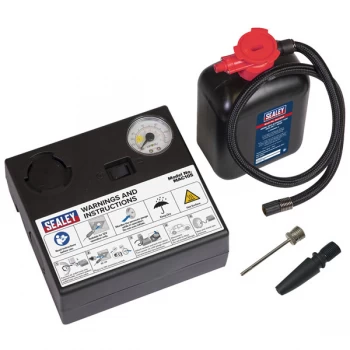 Image of Sealey MAC10S Tyre Inflator 12V + Emergency Puncture Sealant Kit