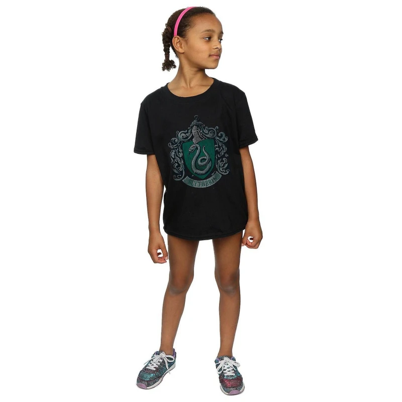 Image of Harry Potter Slytherin Cotton T-Shirt Grey female