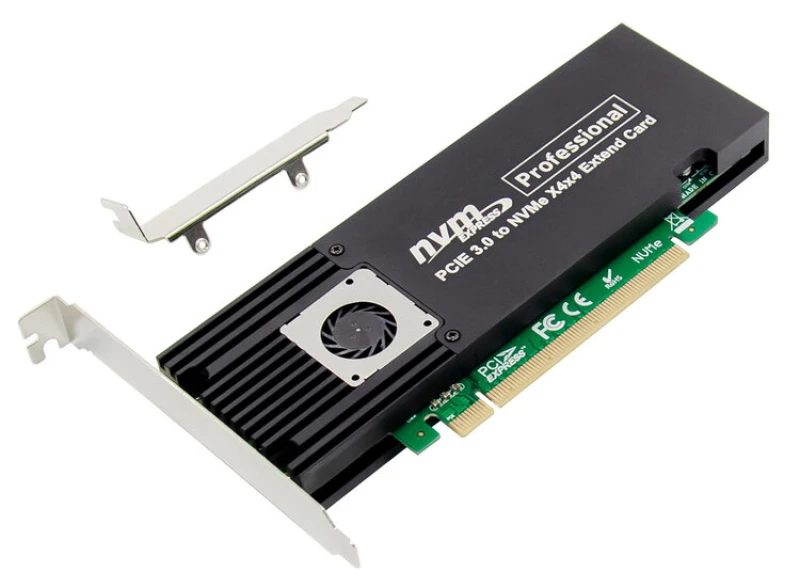 Image of ProXtend PCIe X16 to X4*4 M.2 M Key SSD adapter