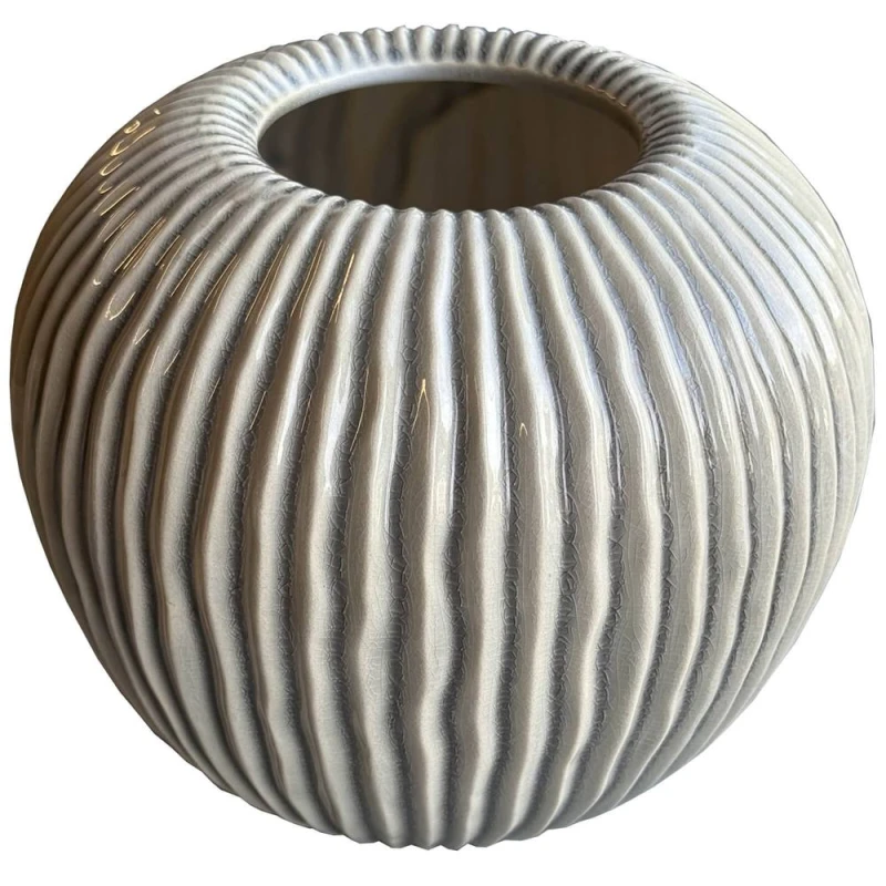 Image of Pallida Collection Small Striped Vase