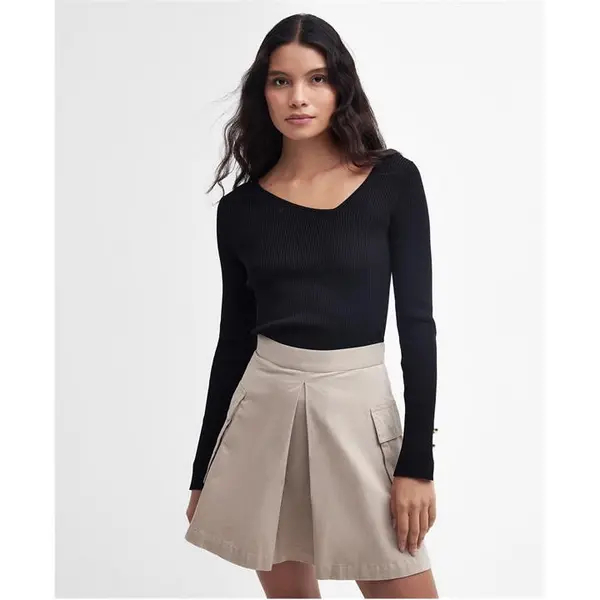 Image of Barbour International Piquet Rib-Knit Jumper - Black 8