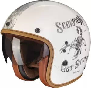 Image of Scorpion Belfast Evo Pique Jet Helmet, white Size M white, Size M