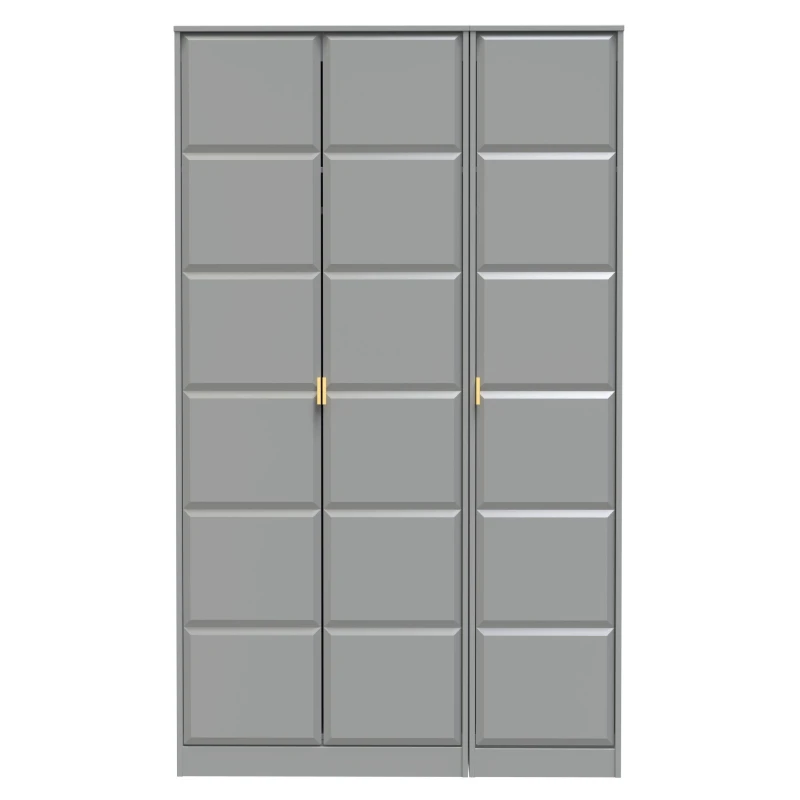 Image of Welcome Furniture Welcome Furniutre Cuba 3 Door Wardrobe - Ready Assembled CUF140DGDG