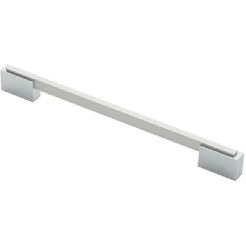 Image of Loops Thin Rectangular Bar with Recessed Plinths 224mm Centres Polished Satin Chrome Multi unisex