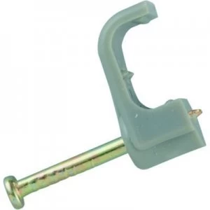 Image of Wickes Twin and Earth Cable Clips - Grey 2.5mm Pack of 50