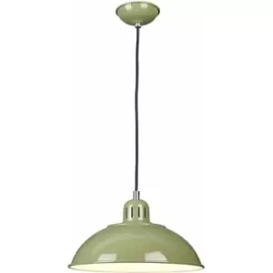 Image of Loops - 1 Bulb Ceiling Pendant Light Fitting Green LED E27 60W Bulb
