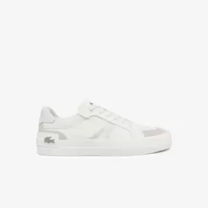 Image of Lacoste Mens L004 Canvas Trainers Size 11 UK White