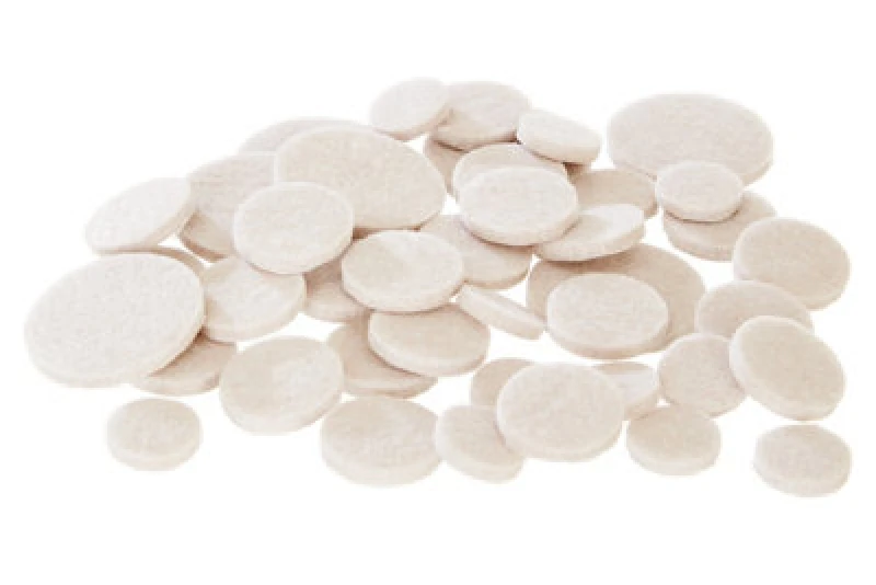 Image of Interiors by Premier Floor Protected 80Pc Adhesive Felt Pads, Comprehensive Felt Pads, Easy Application Felt Furniture Pads Beige