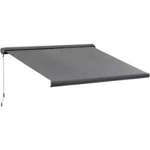 Image of Outsunny Electric Awning Door Window Canopy Shelter w/ Remote Grey 3x2.5m