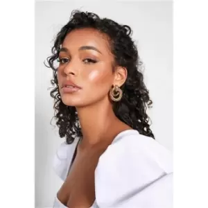 Image of I Saw It First Gold Textured Stud Earrings - Metallics