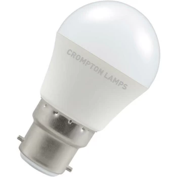 Image of Crompton - Lamps LED Golfball 5W BC-B22d Dimmable (40W Equivalent) 4000K Cool White Opal 470lm BC Bayonet B22 Round Frosted Light Bulb