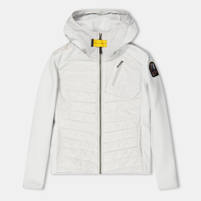 Image of Parajumpers Kids Nolan Hooded Synthetic Long Sleeve Short Puffer Jacket Ghiaccio 0324 male 10Y