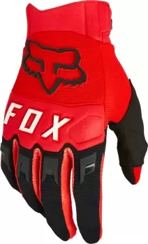 Image of FOX Dirtpaw CE Motocross Gloves, black-red Size M black-red, Size M