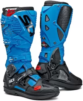 Image of Sidi Crossfire 3 SRS Motocross Boots Black Blue