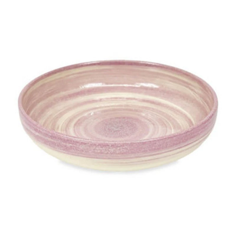 Image of Verano Spanish Ceramics Pastel Beach Hand Painted Kitchen Dining Table Large Bowl Lilac 27Cm (Diam)