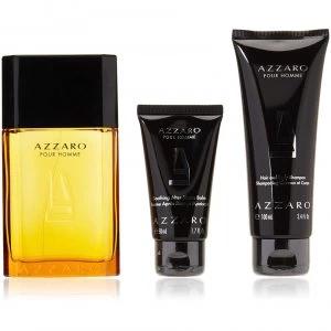 Image of Azzaro Pour Homme Gift Set 100ml Eau de Toilette + 100ml Hair & Body Shampoo + 50ml Aftershave Balm