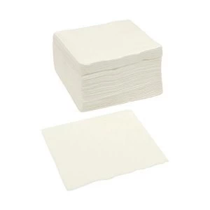 Image of 2 Ply Square Napkins 400 x 400mm White 1 x Pack of 250