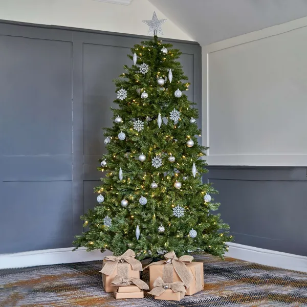 Image of 7.5ft LED Dunhill Fir Christmas Tree Green